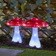 2 Stake Lights Mushroom Led