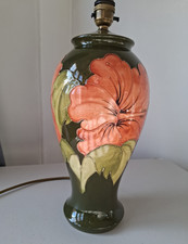 Moorcroft hibiscus lamp base - lamp,