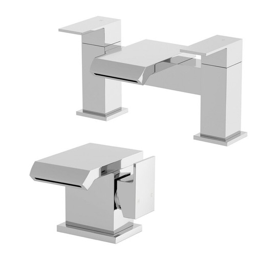 Modern waterfall bathroom - modern,