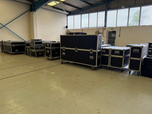 Assorted flight cases used - cases,