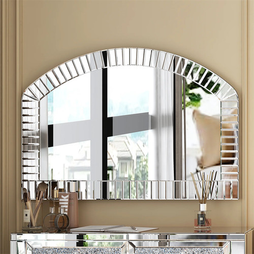 Extra large mirrored pleated - mirrored,