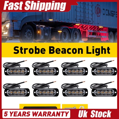 Led amber recovery strobe - 8x,