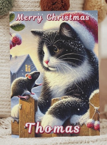 Black white cat - black,