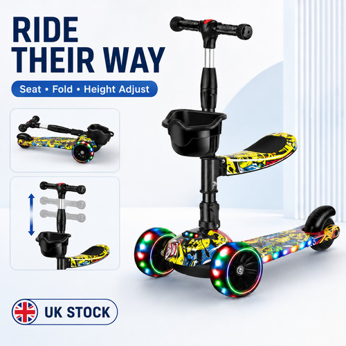 Kids wheel kick scooter led - kids,