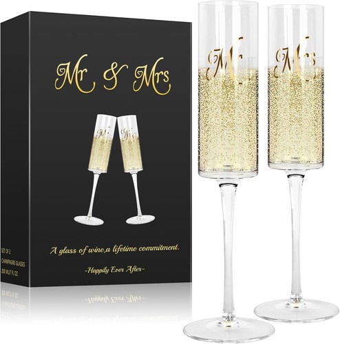 Mrs champagne flutes - mr,