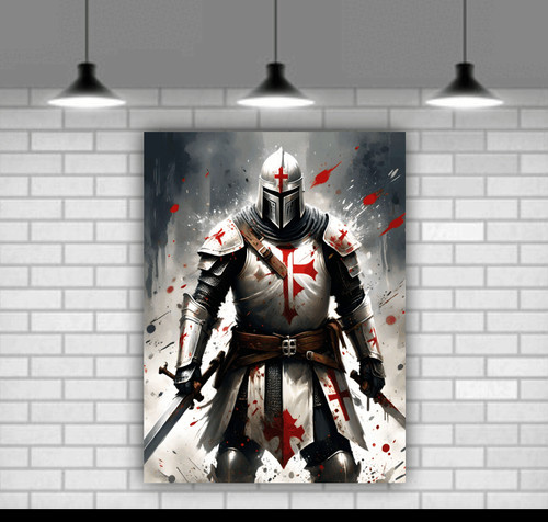 Knights templar canvas - knights, wall