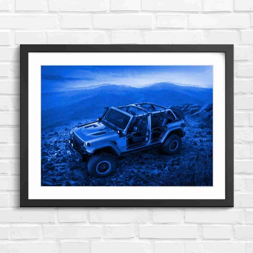 Green off road jeep - off, 4x4