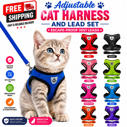 Adjustable cat harness - adjustable,