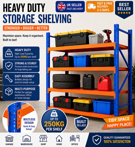 Heavy duty metal shelving - heavy,