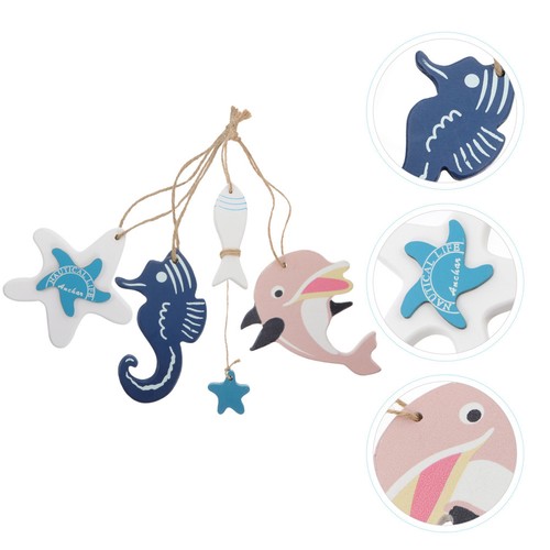 4pcs marine style animals - 4pcs,