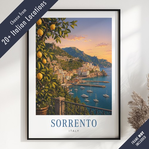 Italy travel poster print - italy,