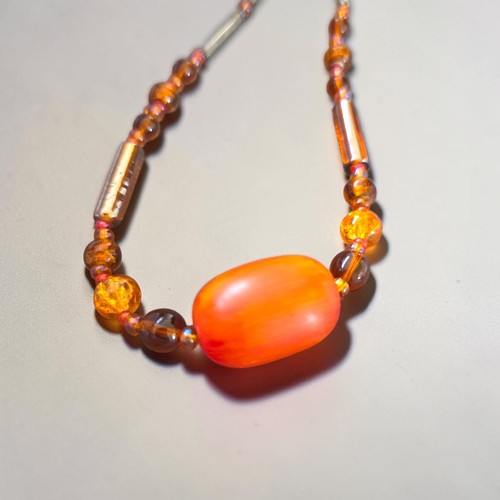 Vintage amber style necklace - vintage,