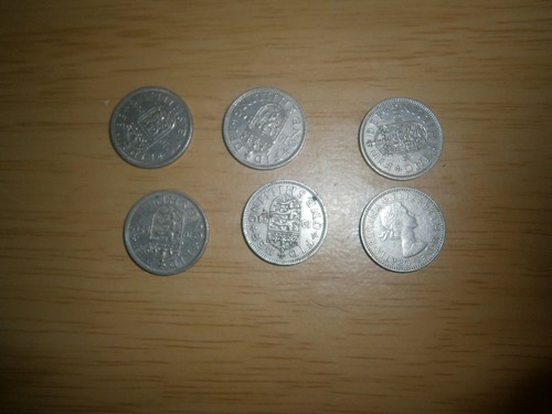 Various one shilling coins - x,