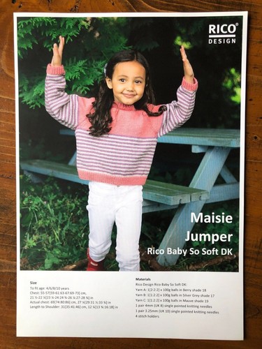 Rico knitting pattern child's