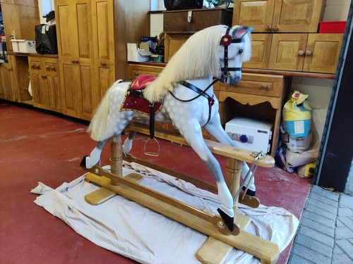 Rocking horse large wooden - horse,