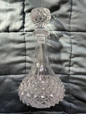 Cut glass decanter - cut,
