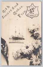 Vintage rppc hms ganges - rppc, naval