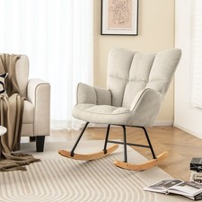 Contemporary linen rocking - contemporary,
