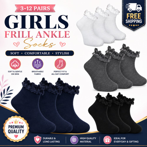 Pairs girls ankle socks - pairs,
