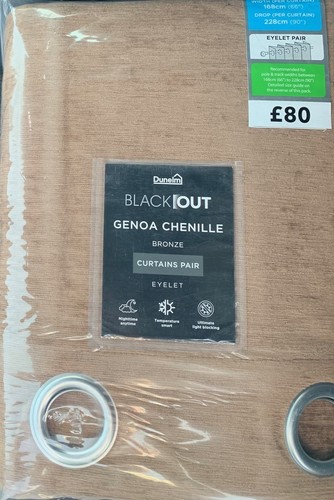 Dunelm genoa chenille bronze - genoa,