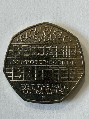 Benjamin britten rare 50p coin - britten,