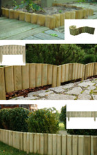 Wooden edge log garden - wooden,
