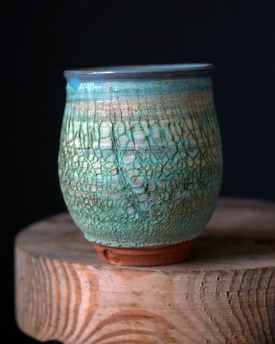 Vintage studio pottery crackle - vintage,
