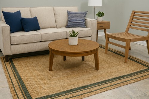 Rug jute carpet mat farmhouse - jute,