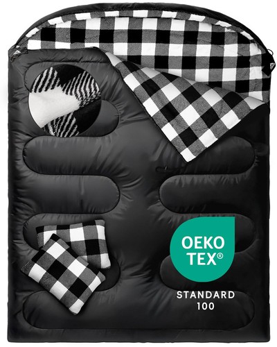 Flannel double sleeping bag - flannel,