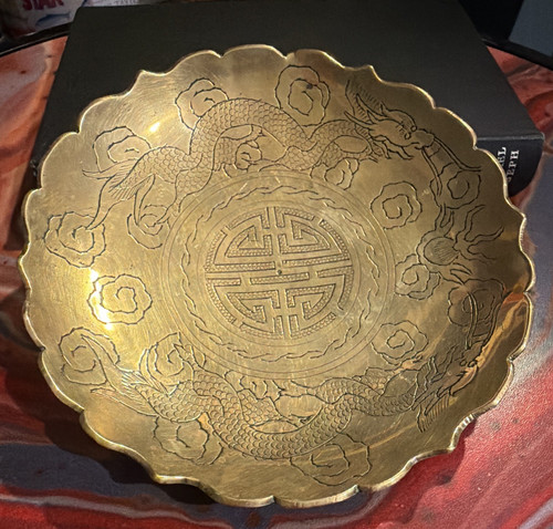 Vintage chinese brass dragon - vintage,