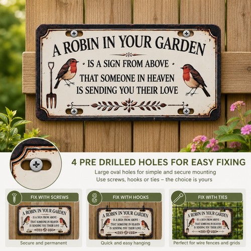 Robin memorial garden sign - robin,