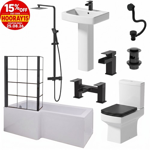 Complete bathroom suite black - complete,