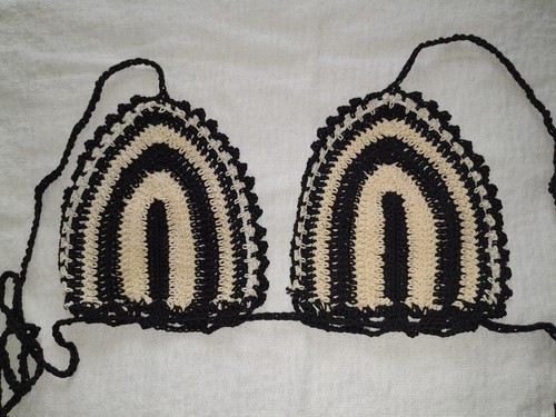 Crochet bikini top knitted - crochet,