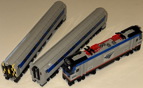 Lego train moc amtrak acs - lego,