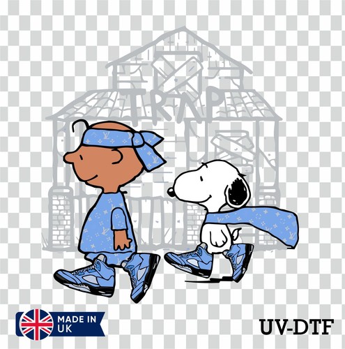 Snoopy dtf sticker glass - sticker,