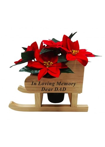 Dad memorial wooden sleigh - wooden,