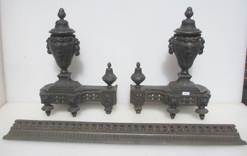 Antique brass fire - fire, front