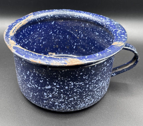 Vintage navy blue - blue, white