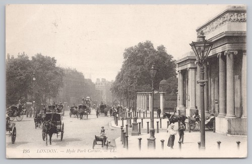 1908 london postcard hyde - london, postcard,