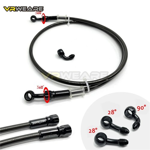Stainless steel braided brake - stainless,