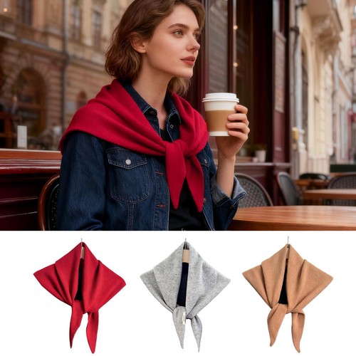 Women wool knit triangle - wool,