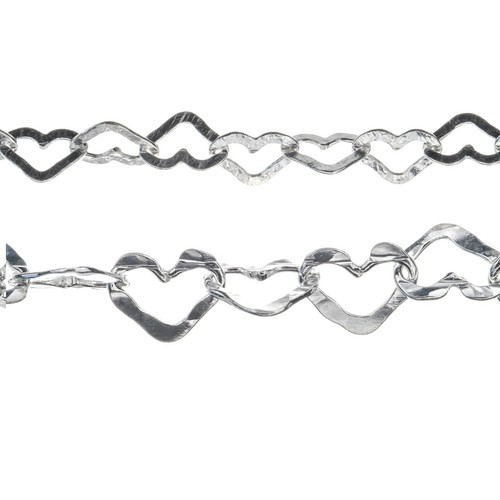 Silver chain necklace love - silver,
