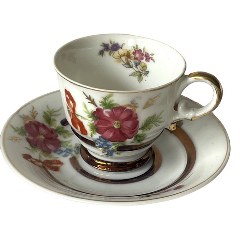 Antique lilac china cups - antique,