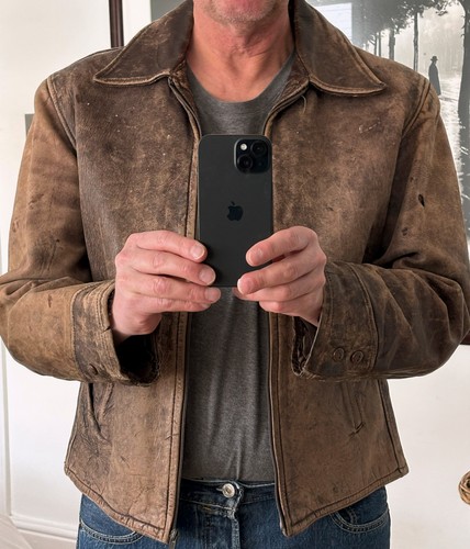 Vintage leather jacket mens - leather,