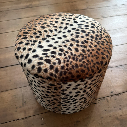 Round leopard print storage - leopard,