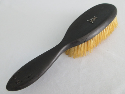 Antique hair brush ebony - antique,