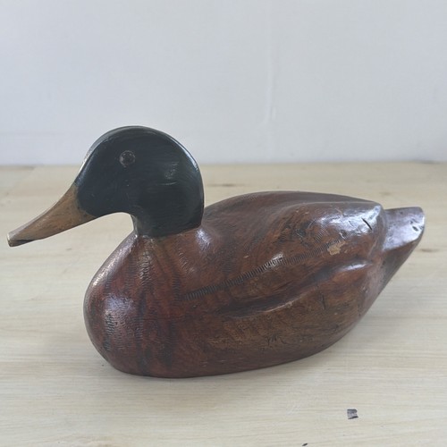 Vintage wooden duck decoy - wooden,