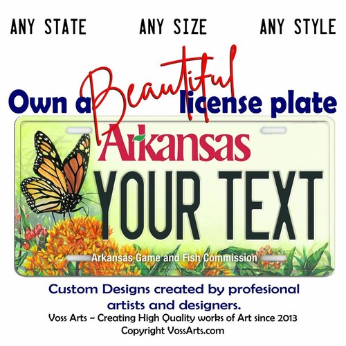 Arkansas license plate monarch - license,