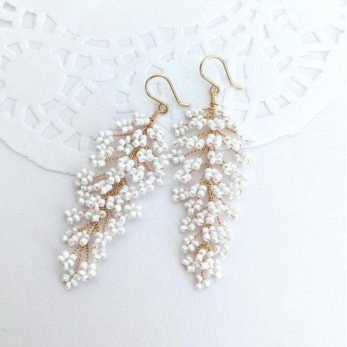 Gold bridal pearl drop - gold,