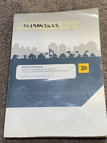Jcb operator manual loadalls - manual,